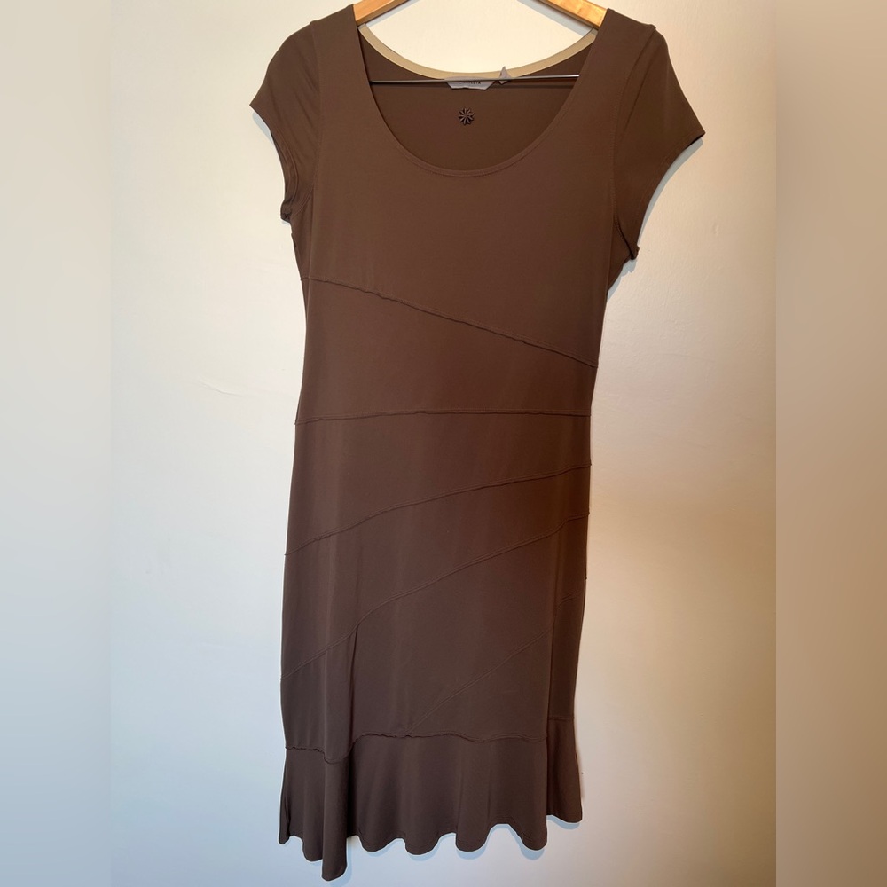 Athleta Brown Cap Sleeve Dress